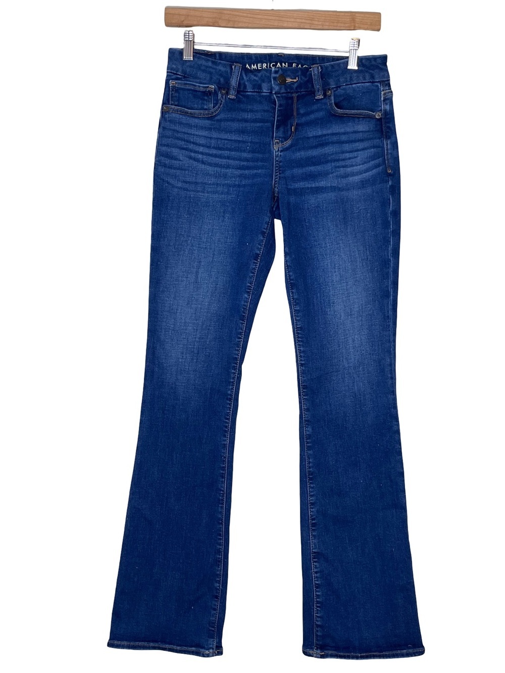 American Eagle Next Level Stretch Low-Rise Curvy Kick Boot Jeans Sz 4R
